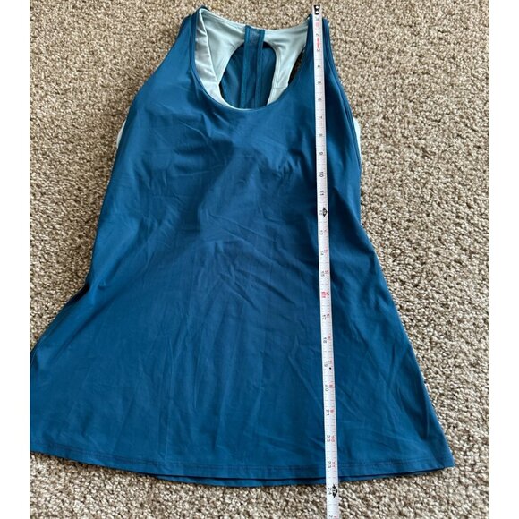 Lululemon‎ Cross Conditioning 2-In-1 Tank *Medium Support Carbon Blue Haze Sz 4 - Picture 6 of 7